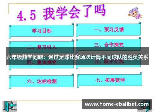 六年级数学问题：通过足球比赛场次计算不同球队的胜负关系